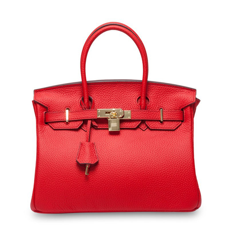 Women’s Genuine Cowhide Leather Top-Handle Handbag