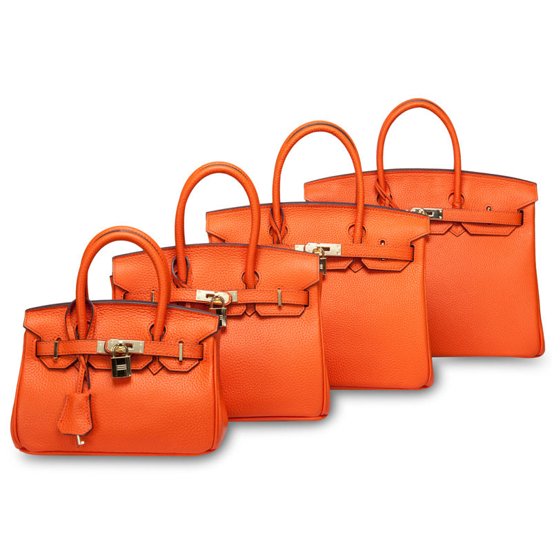 Women’s Genuine Cowhide Leather Top-Handle Handbag