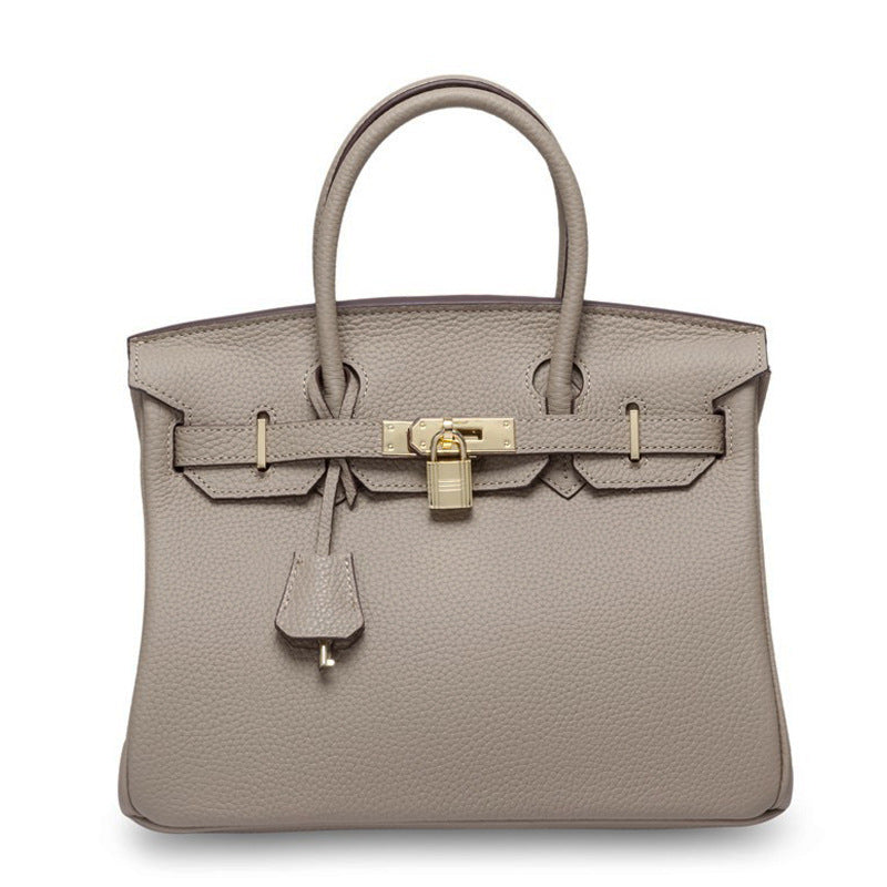 Women’s Genuine Cowhide Leather Top-Handle Handbag