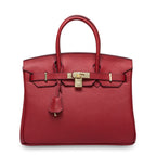 Women’s Genuine Cowhide Leather Top-Handle Handbag