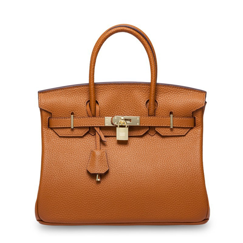 Women’s Genuine Cowhide Leather Top-Handle Handbag