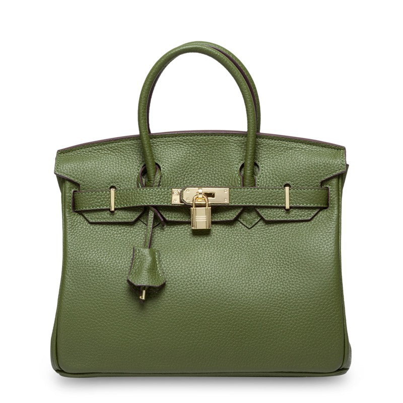 Women’s Genuine Cowhide Leather Top-Handle Handbag