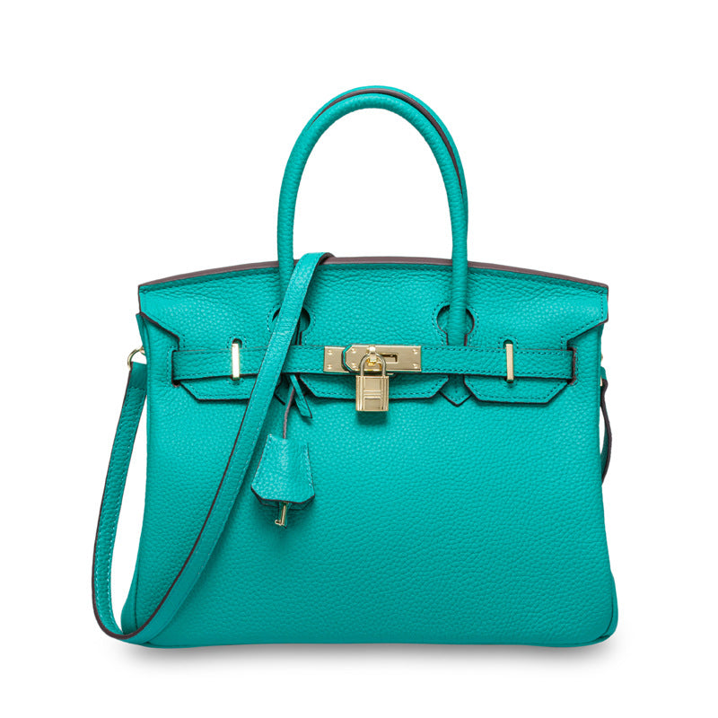 Women’s Genuine Cowhide Leather Top-Handle Handbag