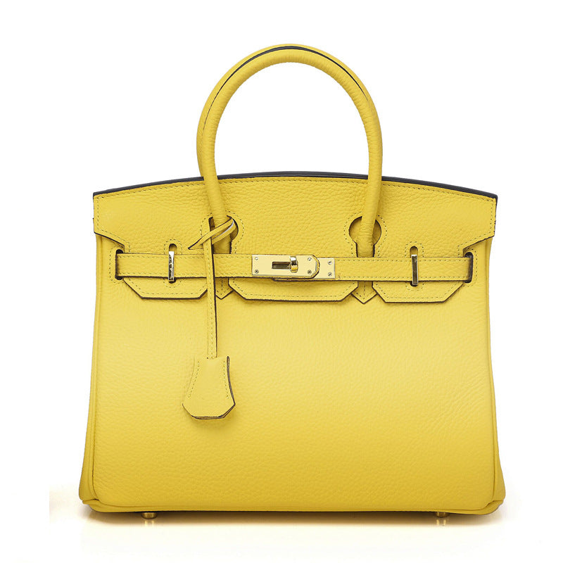 Women’s Genuine Cowhide Leather Top-Handle Handbag