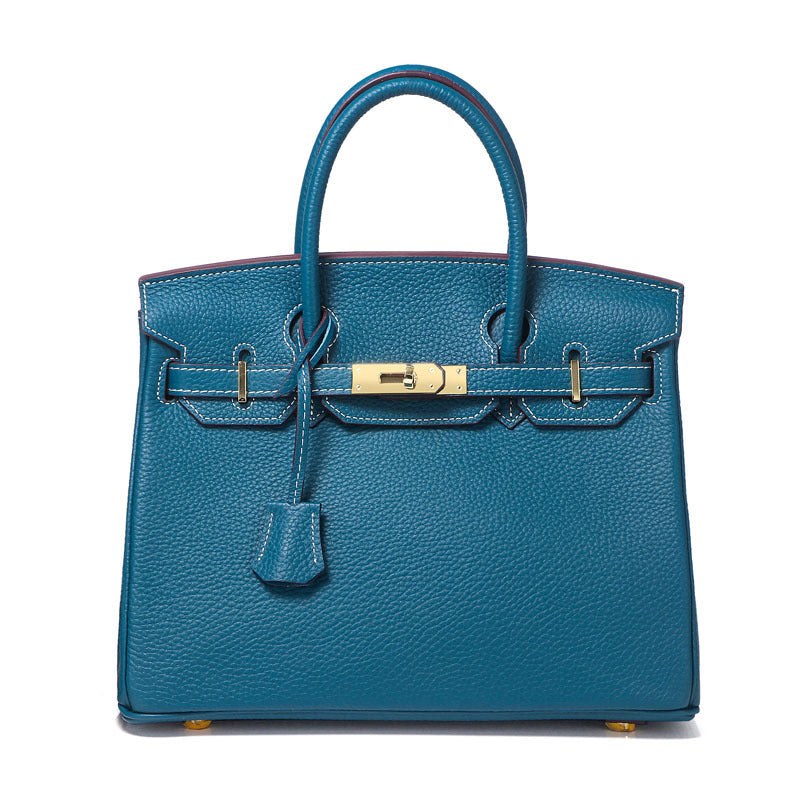 Women’s Genuine Cowhide Leather Top-Handle Handbag