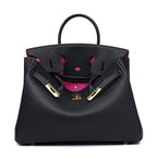 Women’s Genuine Cowhide Leather Top-Handle Handbag