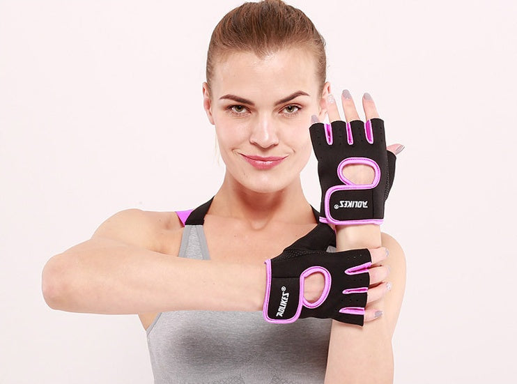 Breathable Half Finger Cycling Gloves with Padded Palm, image 8
