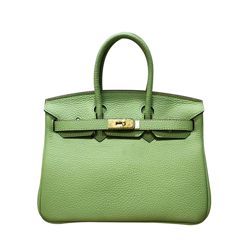 Women’s Genuine Cowhide Leather Top-Handle Handbag