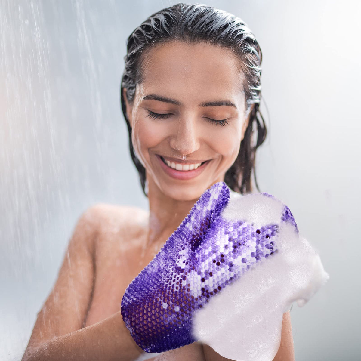 Honeycomb TPU Exfoliating Bath Glove, image 8