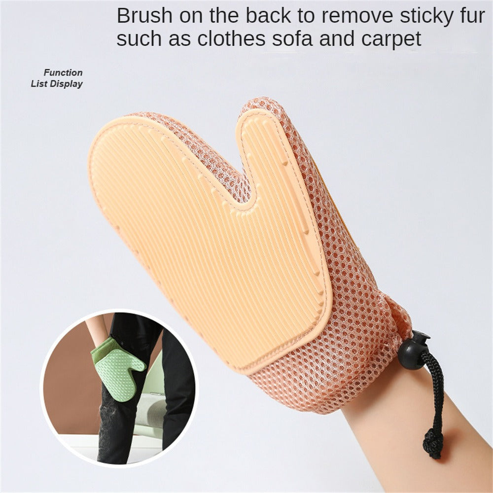 Pet Grooming Glove for Loose Fur and Bathing, image 8
