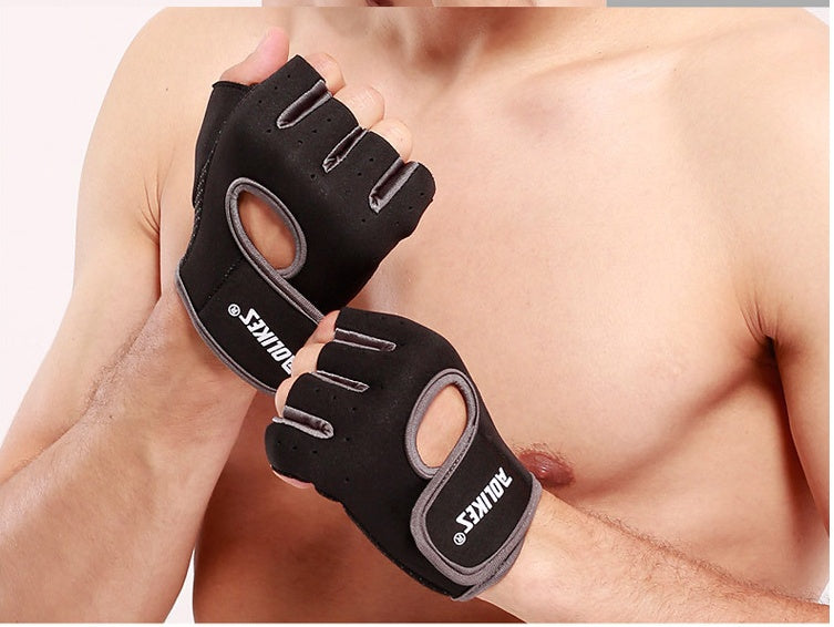Breathable Half Finger Cycling Gloves with Padded Palm, image 4