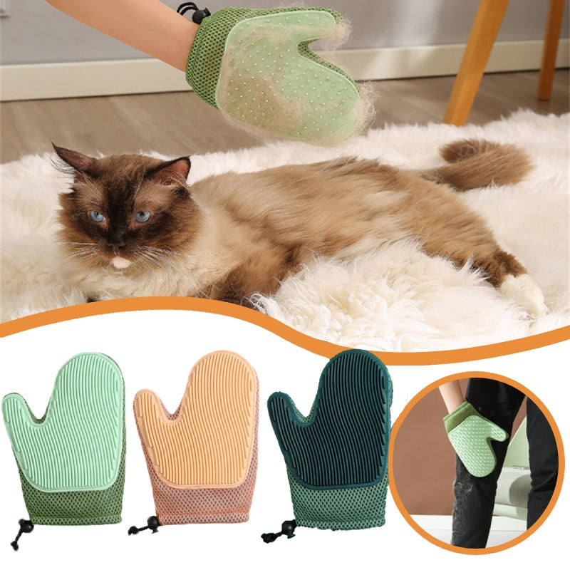 Pet Grooming Glove for Loose Fur and Bathing, image 3