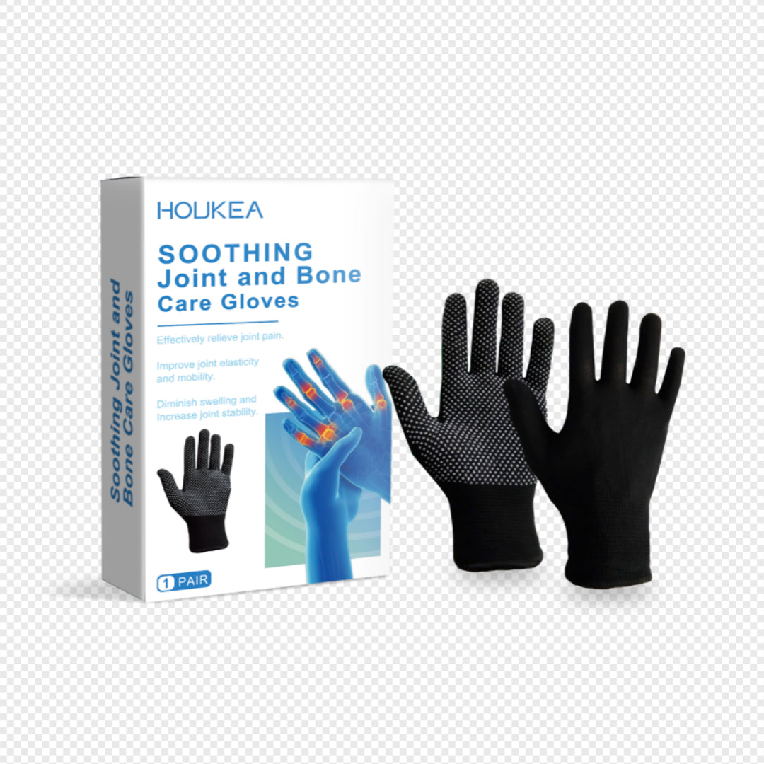 Full finger hand comfort gloves with grip dots, image 1