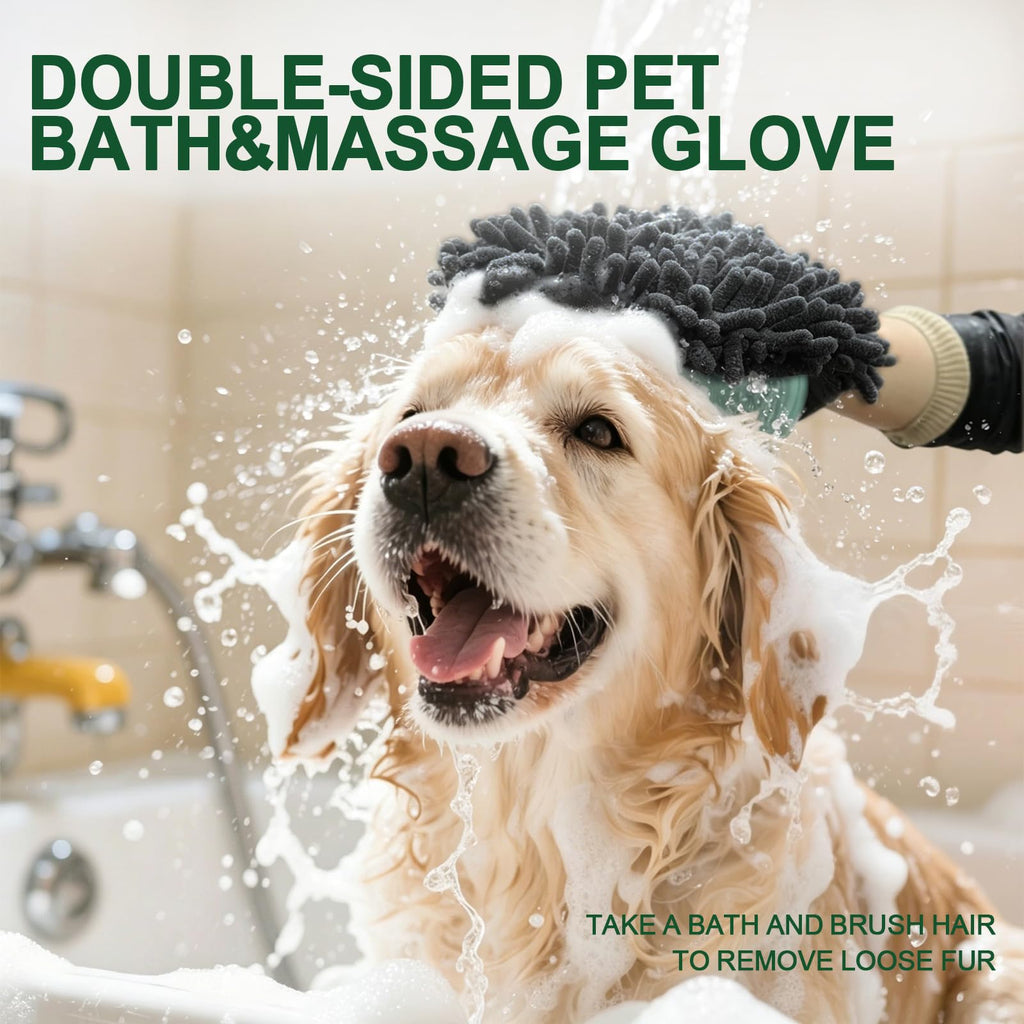 Double Sided Pet Bath and Grooming Glove, image 6