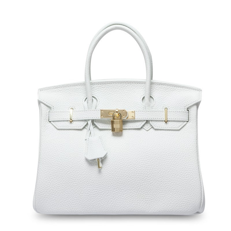 Women’s Genuine Cowhide Leather Top-Handle Handbag