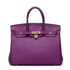 Women’s Genuine Cowhide Leather Top-Handle Handbag