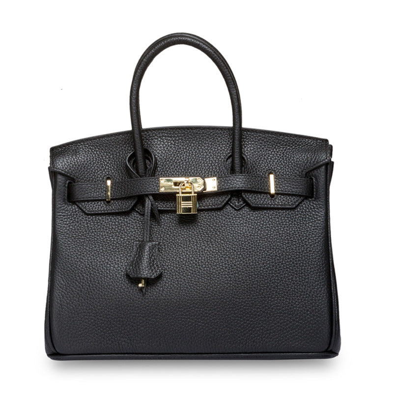 Women’s Genuine Cowhide Leather Top-Handle Handbag