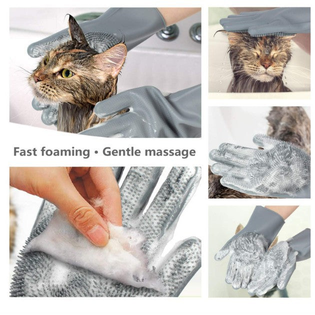 Silicone Pet Grooming Massage Glove, image 5