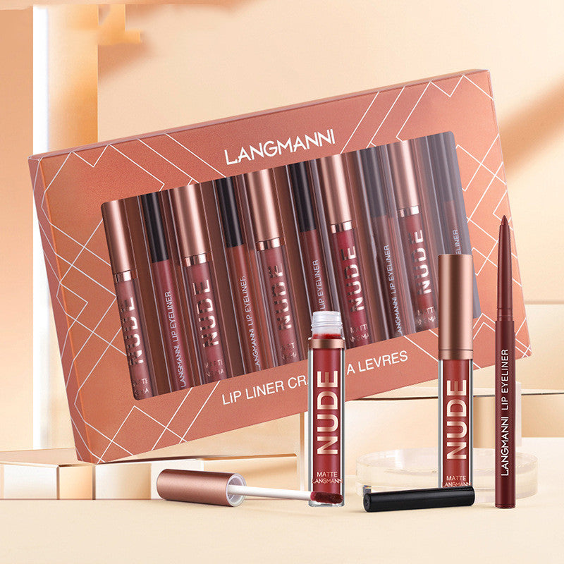 12-Piece Matte Lipstick and Lip Liner Set