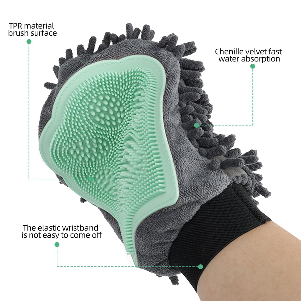 Double Sided Pet Bath and Grooming Glove, image 2