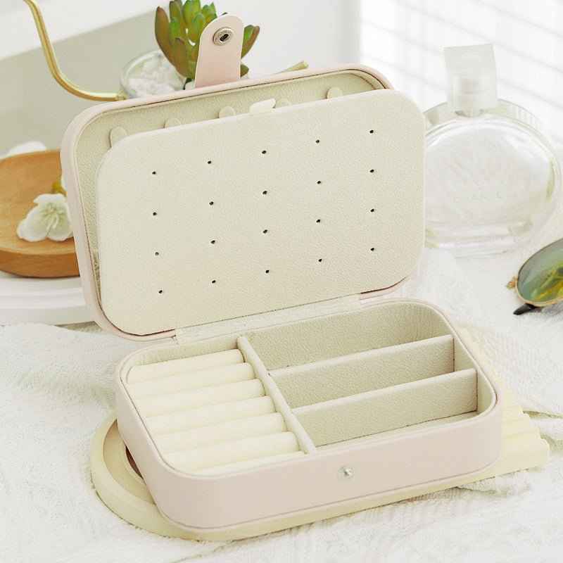 Compact Travel Jewelry Box – PU Leather Organizer
