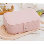 Compact Travel Jewelry Box – PU Leather Organizer