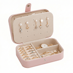 Compact Travel Jewelry Box – PU Leather Organizer