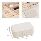 Compact Travel Jewelry Box – PU Leather Organizer