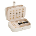 Compact Travel Jewelry Box – PU Leather Organizer