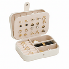 Compact Travel Jewelry Box – PU Leather Organizer